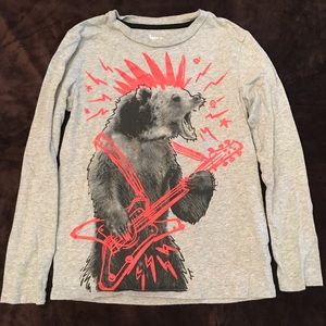 Boys Long Sleeved Tee- Rock n Roll Bear